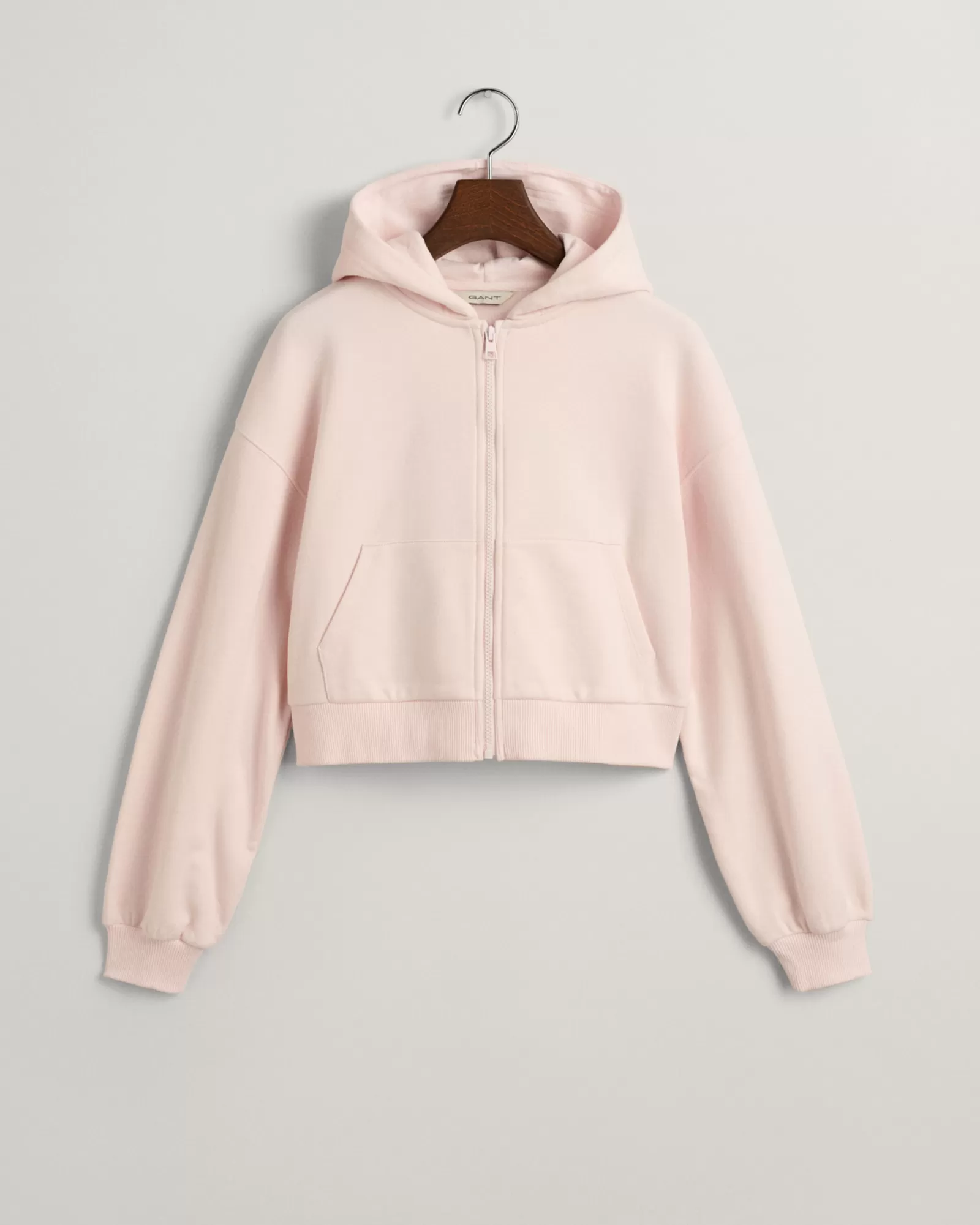 GANT Teen Girls Script Graphic Cropped Zip Hoodie | Barn Hoodies & Tröjor