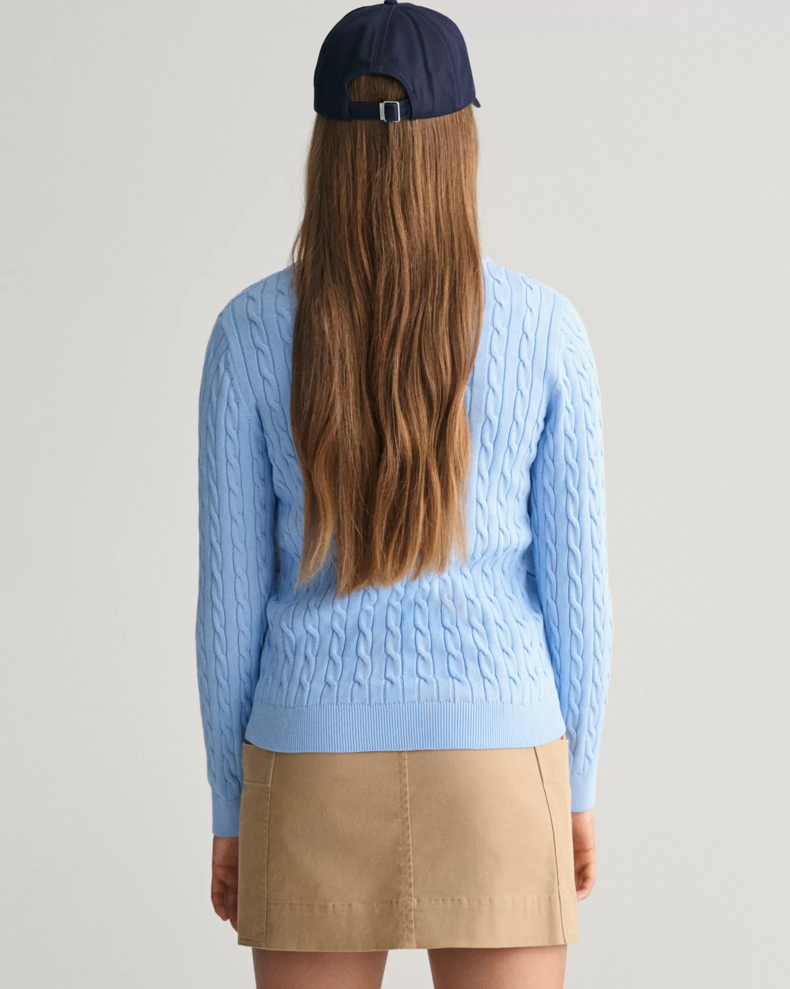 GANT Teen Girls Shield Cotton Cable Knit Sweater | Barn Stickat