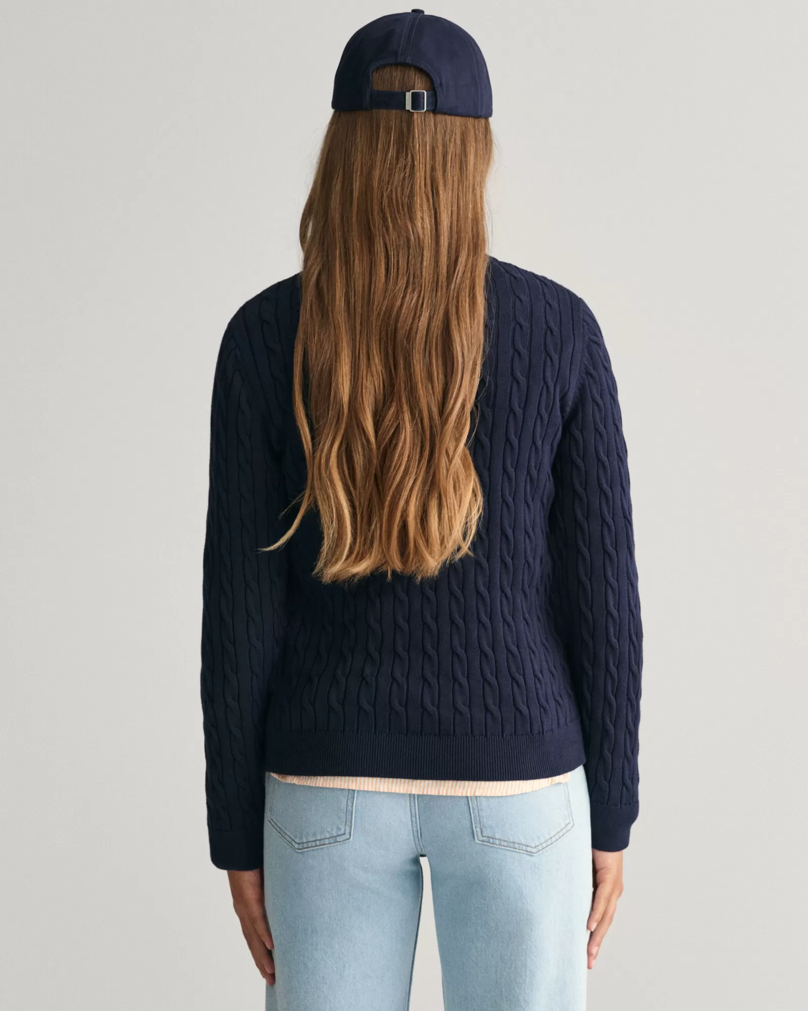 GANT Teen Girls Shield Cotton Cable Knit Sweater | Barn Stickat