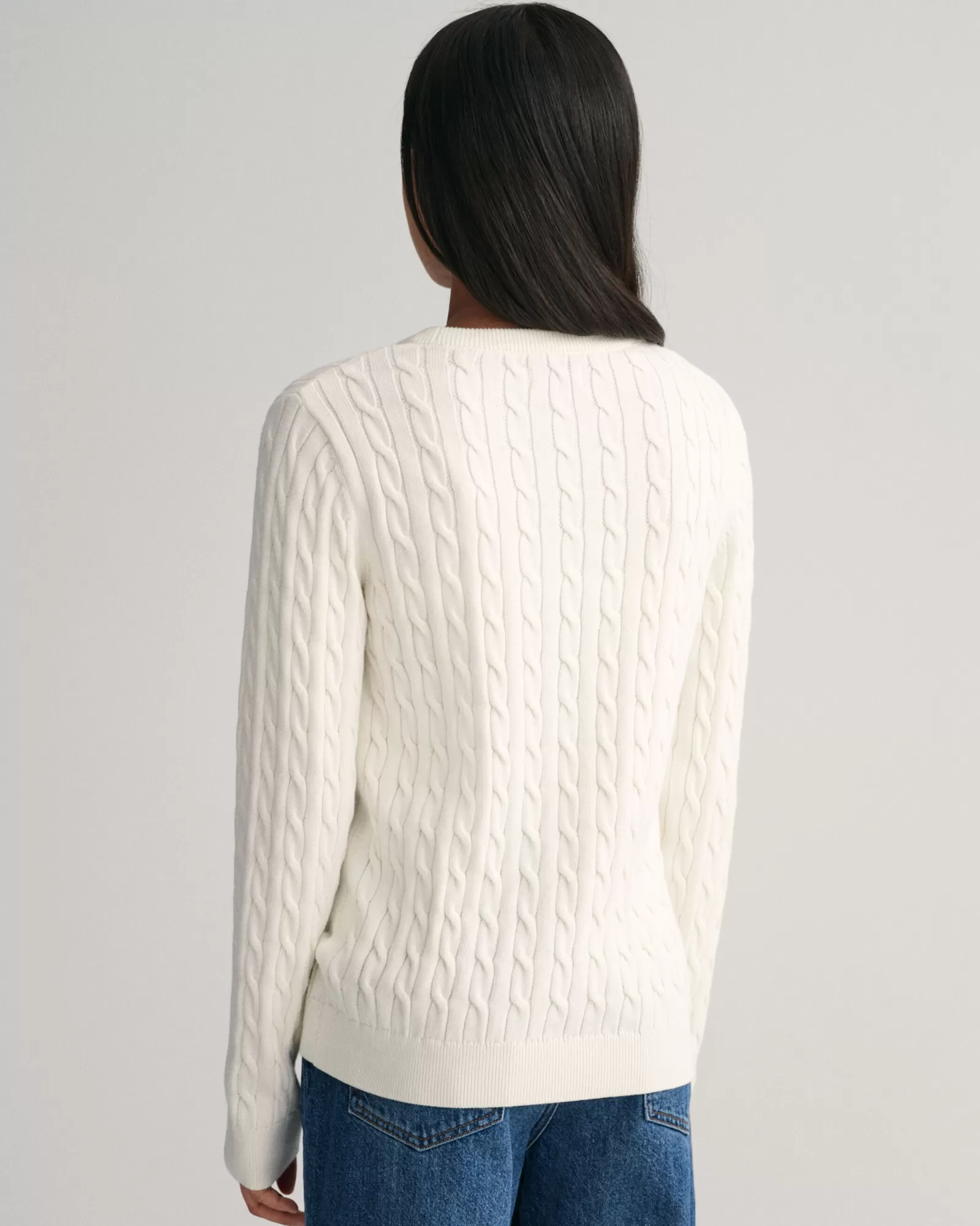 GANT Teen Girls Shield Cotton Cable Knit Sweater | Barn Stickat