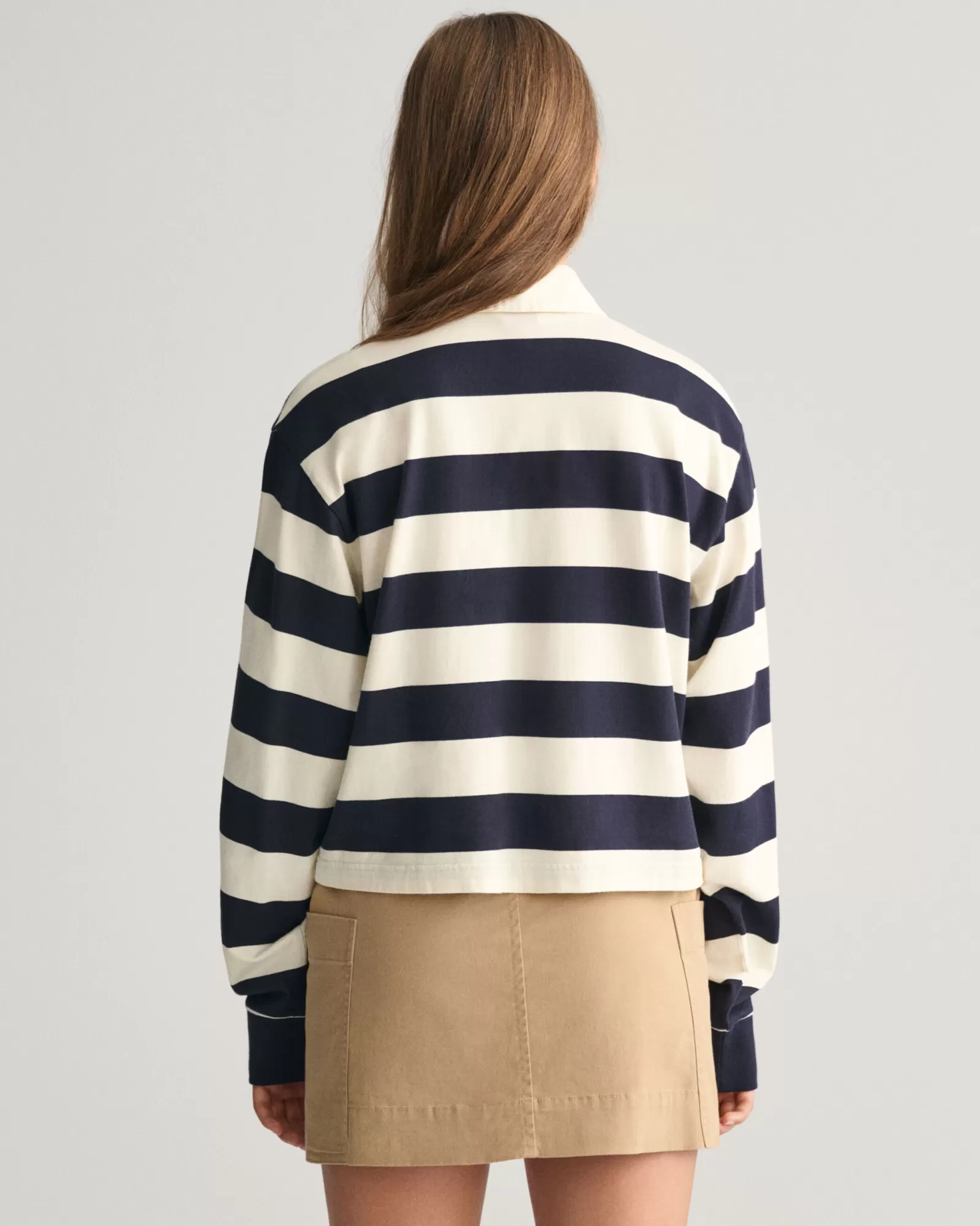 GANT Teen Girls Striped Cropped Rugger | Barn T-Shirts & Pikéer