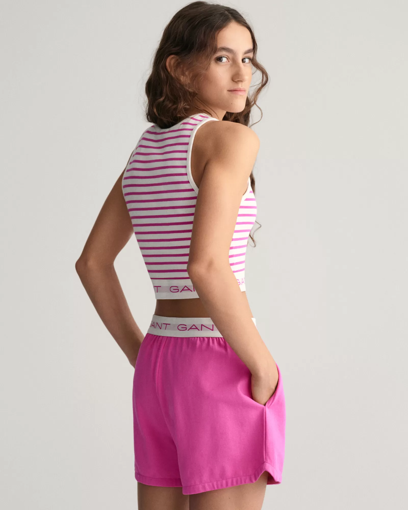 GANT Teen Girls Striped Rib Tank Top | Barn T-Shirts & Pikéer