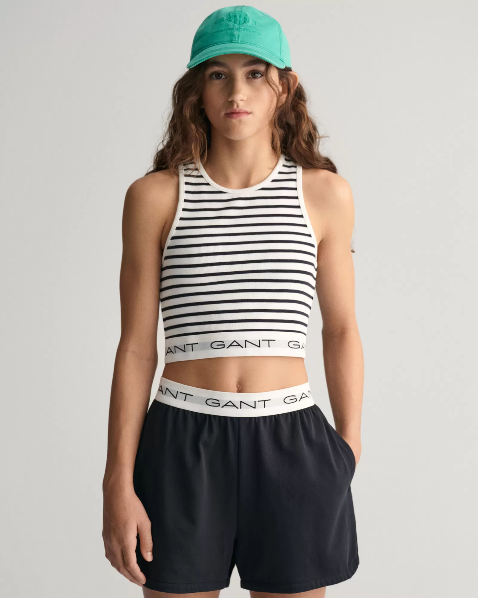 GANT Teen Girls Striped Rib Tank Top | Barn T-Shirts & Pikéer