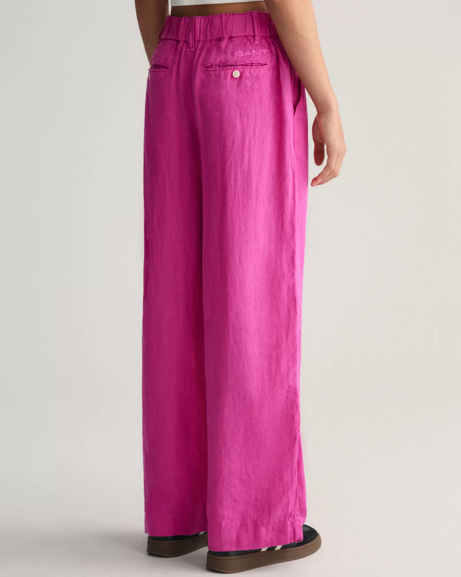 GANT Teen Girls Wide Leg Pleated Linen Pants | Barn Byxor | Byxor