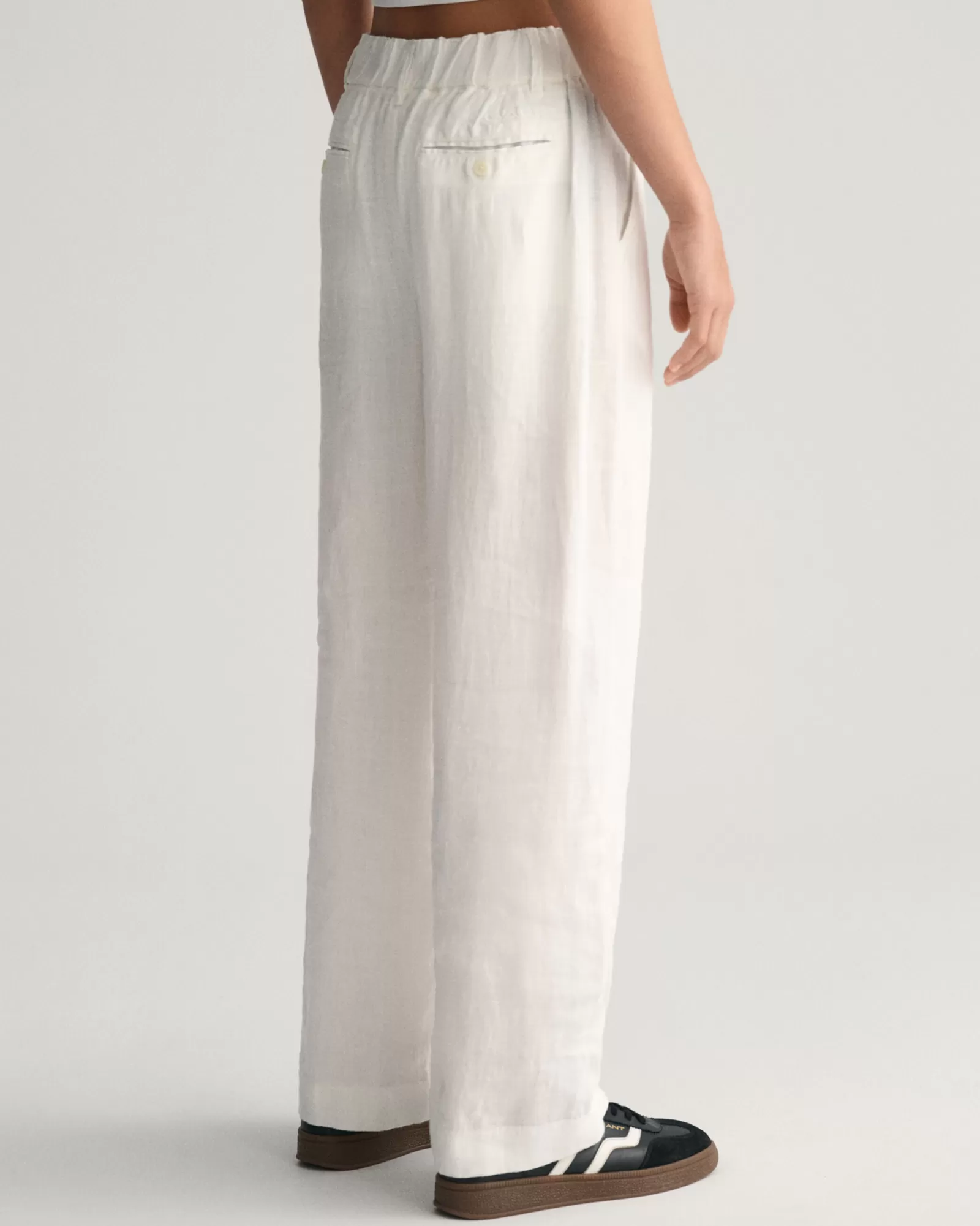 GANT Teen Girls Wide Leg Pleated Linen Pants | Barn Byxor | Byxor