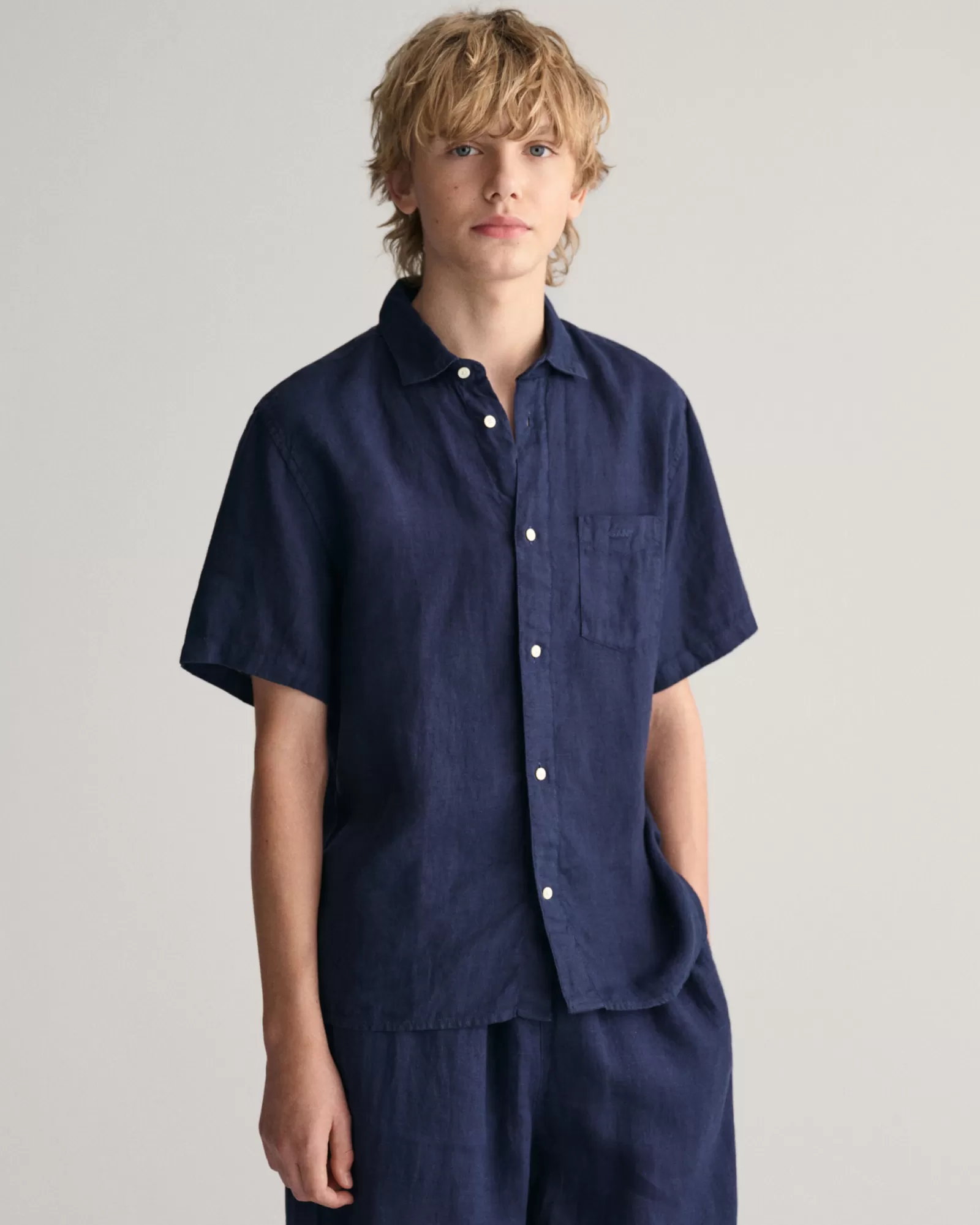 GANT Teens Linen Short Sleeve Shirt | Barn Skjortor | Skjortor