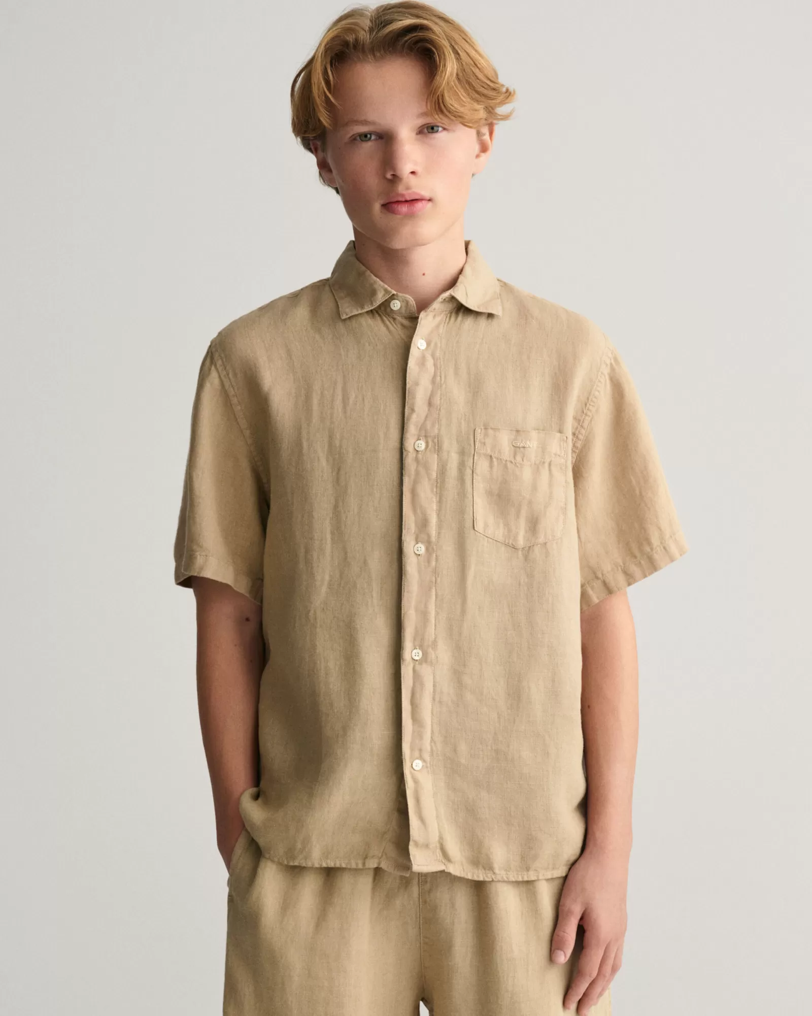 GANT Teens Linen Short Sleeve Shirt | Barn Skjortor | Skjortor