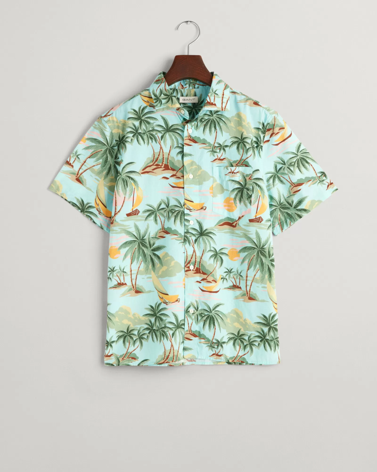 GANT Teens Palm Print Cotton Short Sleeve Shirt | Barn Skjortor | Skjortor