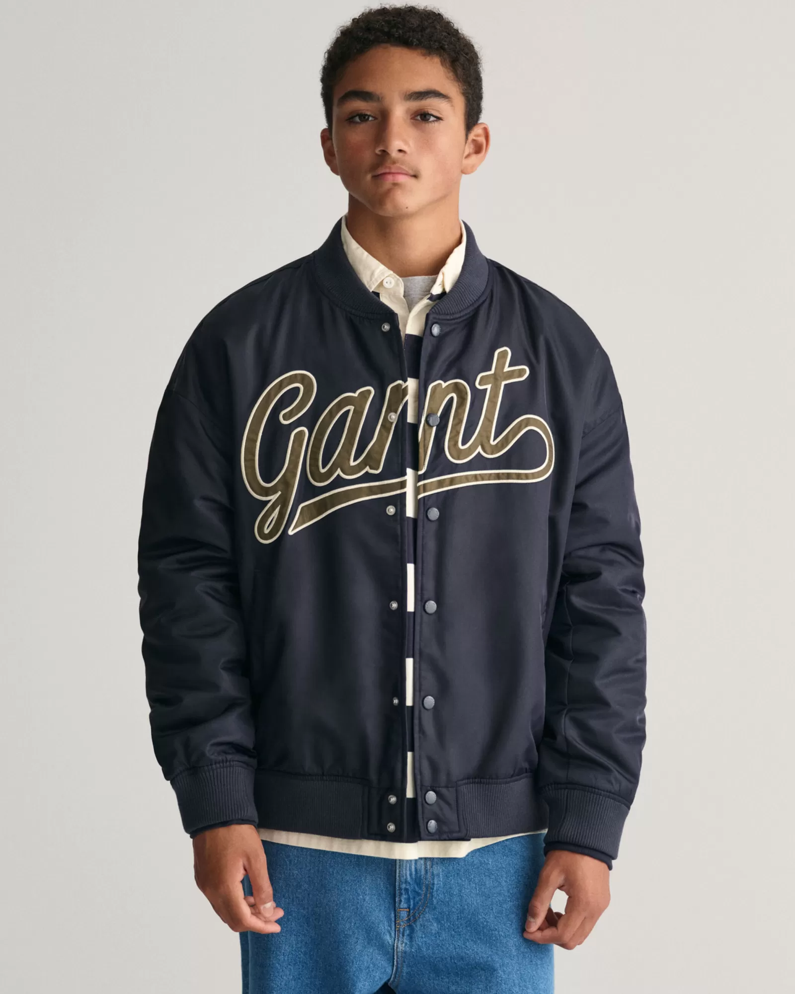 GANT Teens Script Graphic Varsity Jacket | Barn Jackor | Jackor