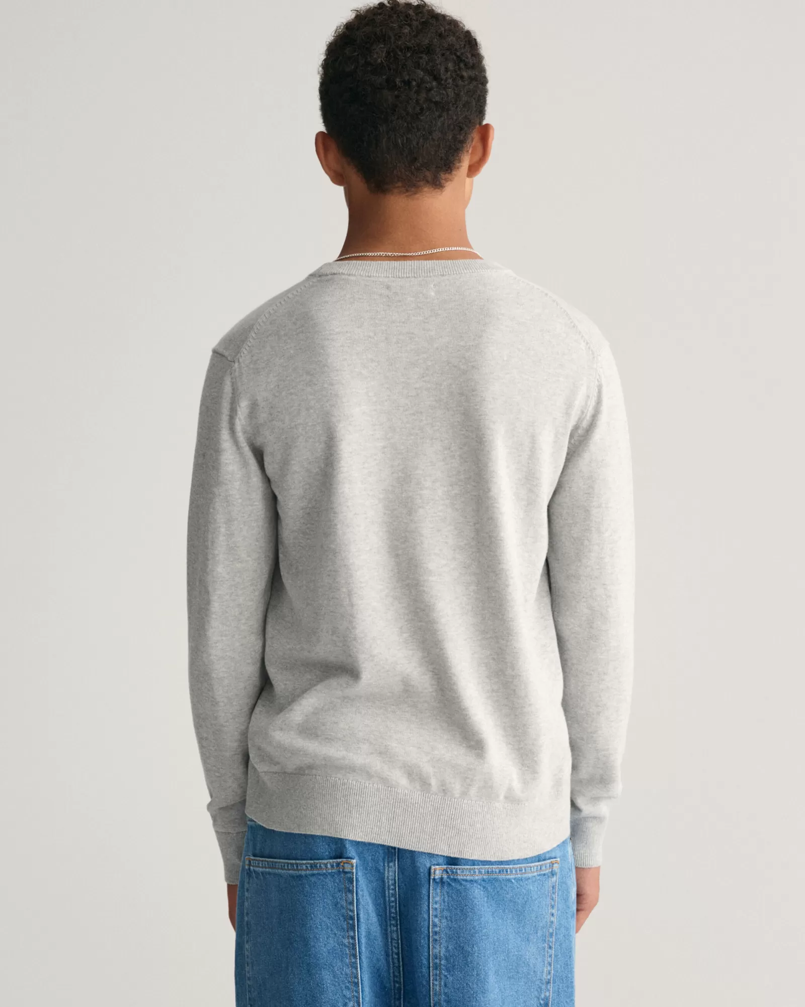 GANT Teens Shield Classic Cotton Crew Neck Sweater | Barn Stickat