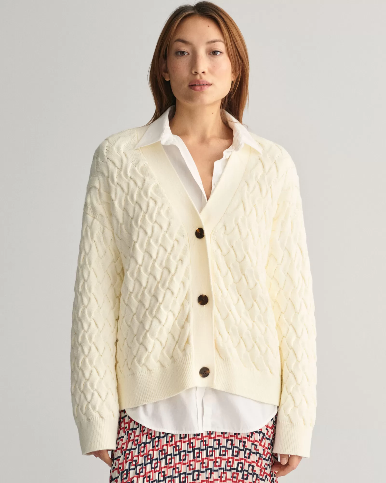 GANT Textured Cotton Cardigan | Stickat