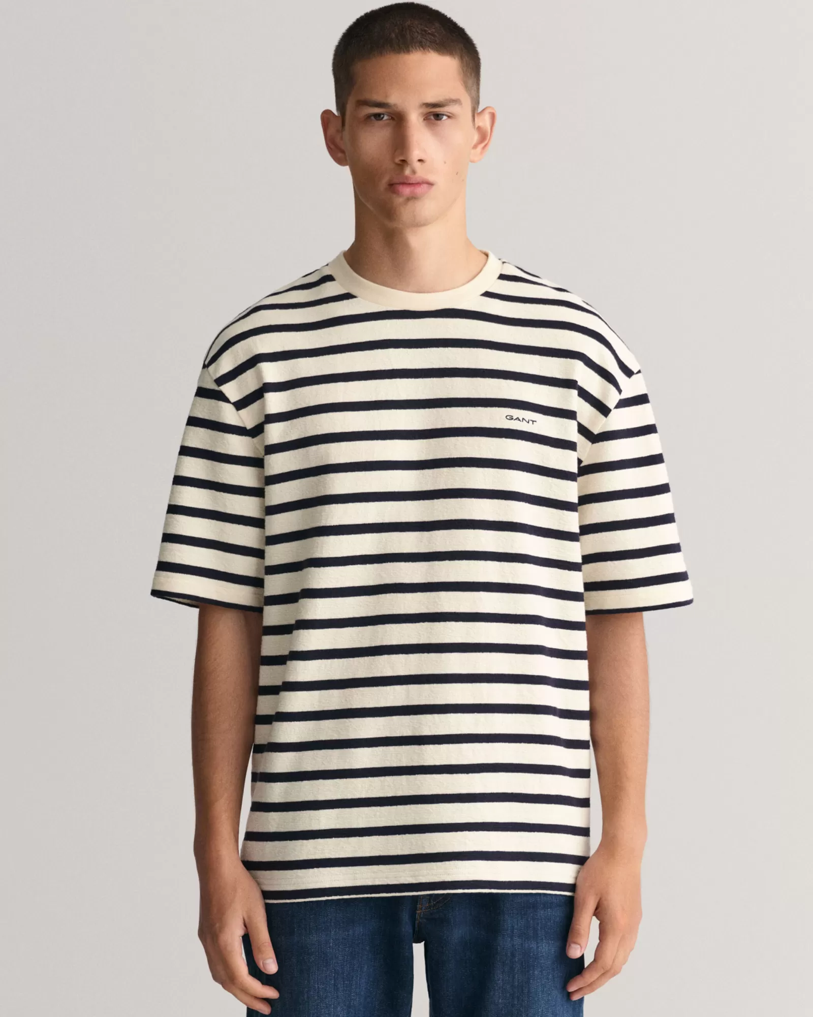 GANT Textured Striped T-Shirt | T-shirts